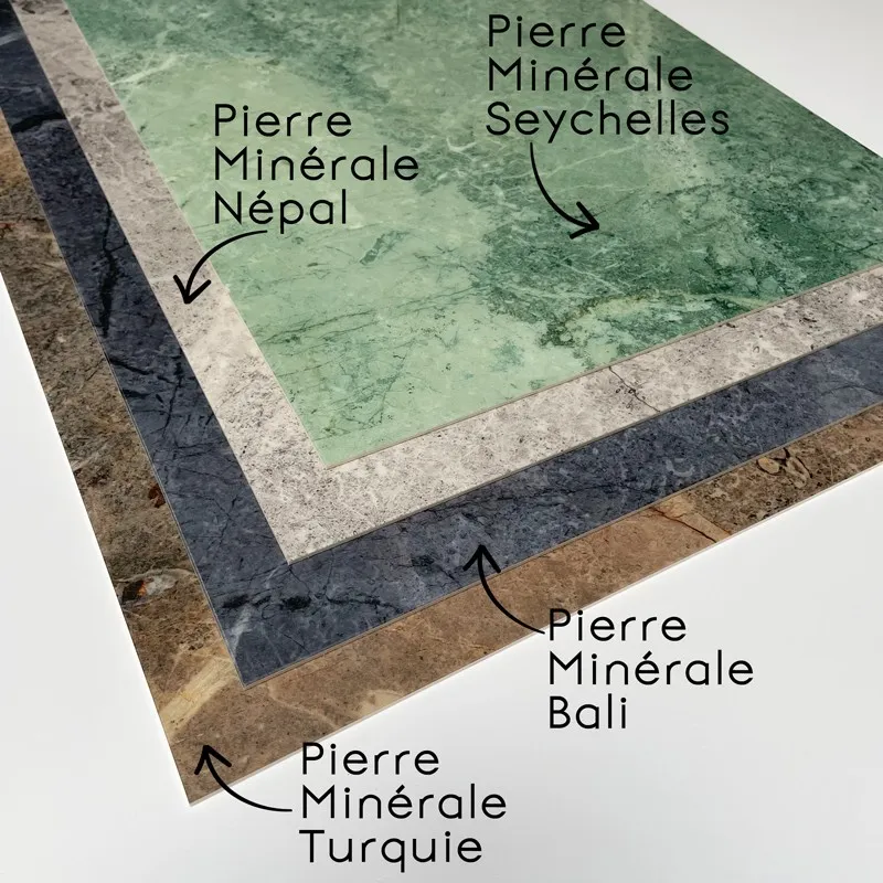 Dalle PVC Effet Pierre Minérale Seychelles
